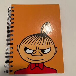 Vintage Moomin Lille My Blank Spiral Bound Notebook Hard Cover Yellow Finland